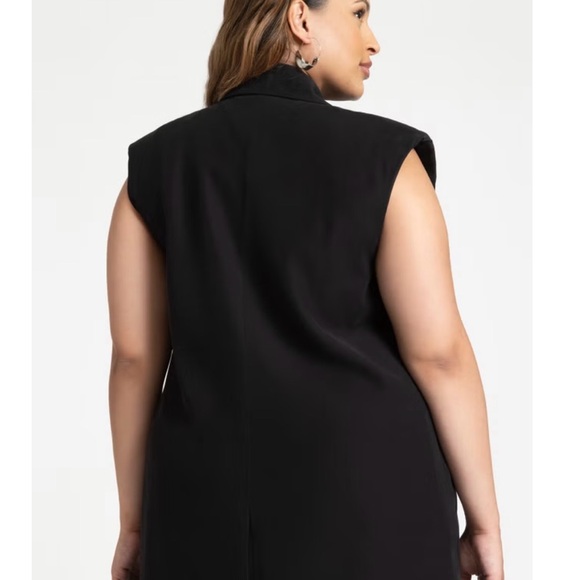 NWT Eloquii Longline Double Breasted Blazer Vest - Picture 3 of 8